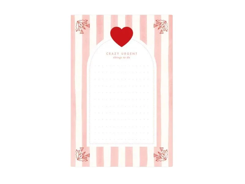 Bloc-notes Coeur Pink Strips - ATWS