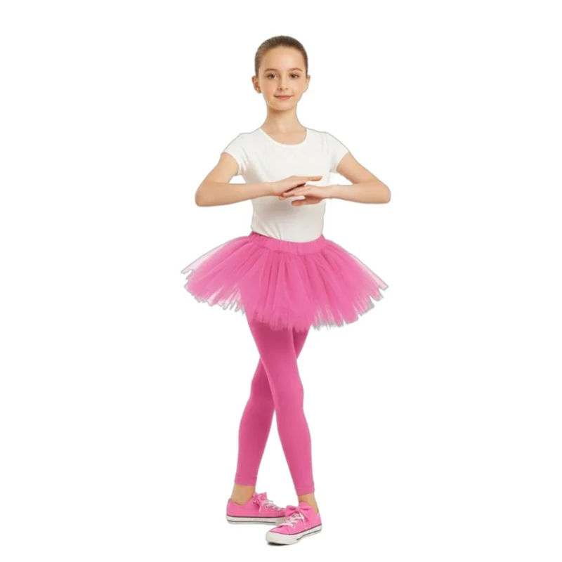 Pink Footless Tights for Kids
