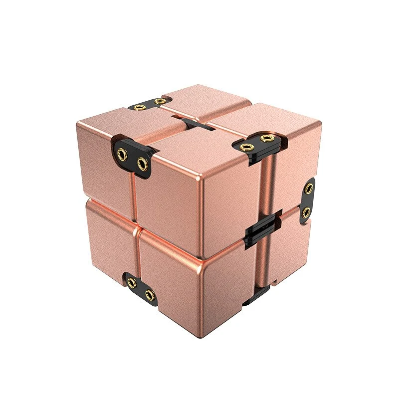 Cube infini antistress métal orange