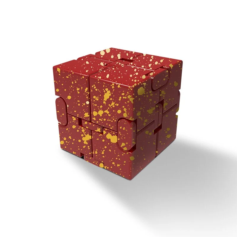 Cube infini antistress métal orange