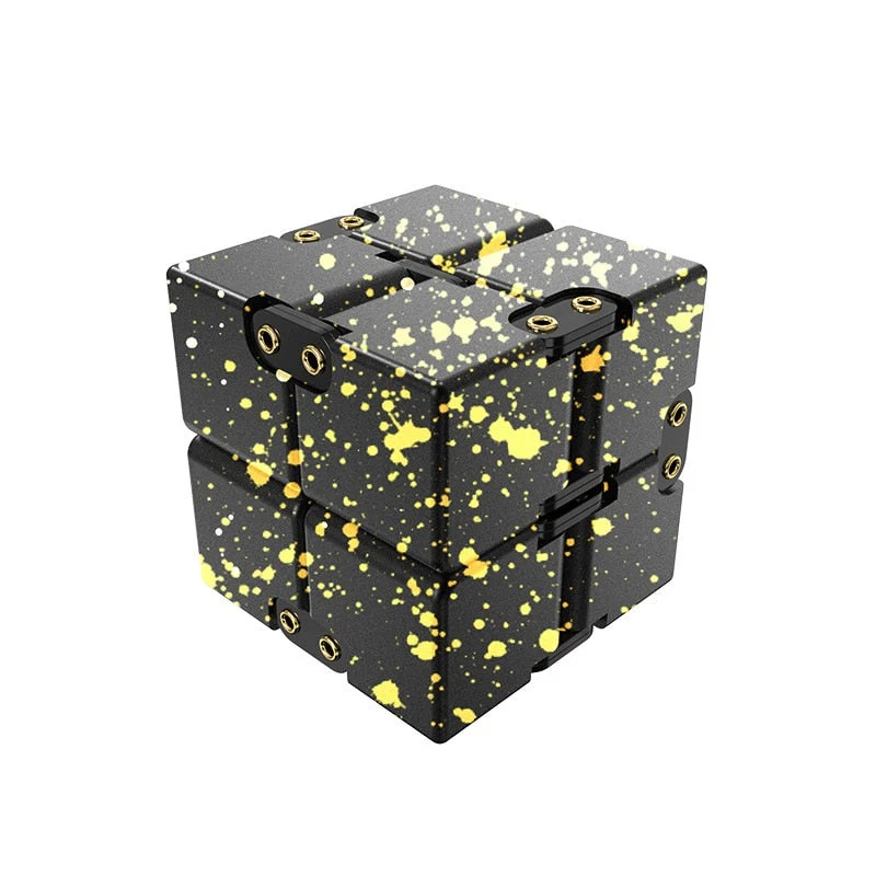 Cube infini antistress métal noir