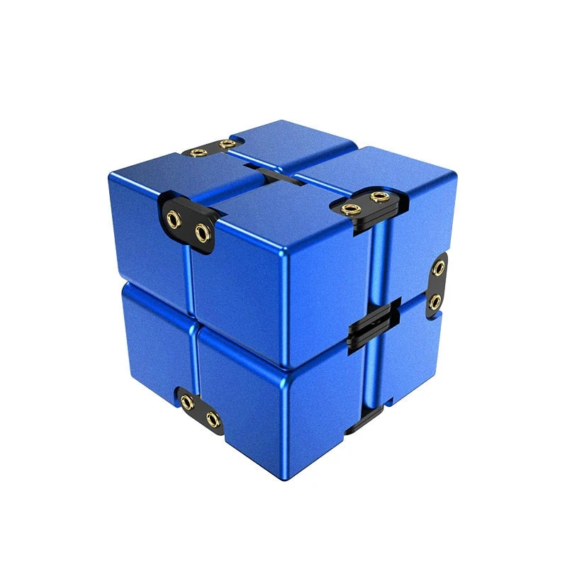 Cube infini antistress métal argent