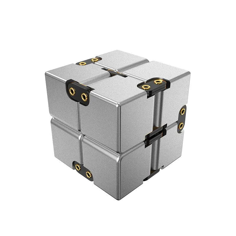 Cube infini antistress métal rouge