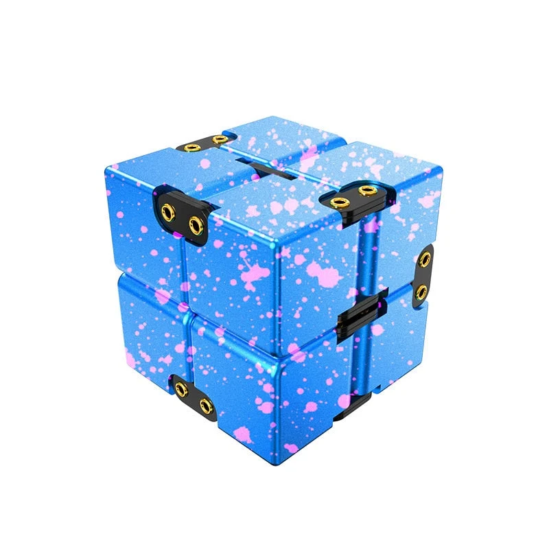 Cube infini antistress métal rouge