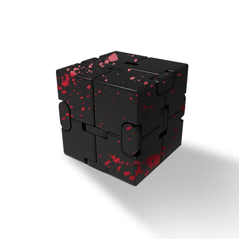 Cube infini antistress métal rouge