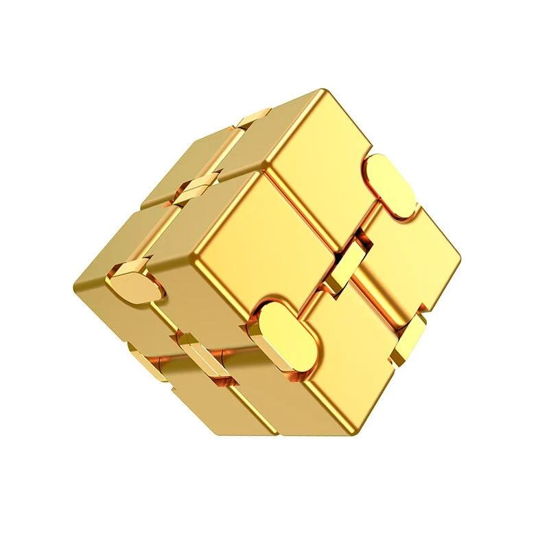 Cube infini antistress métal rouge