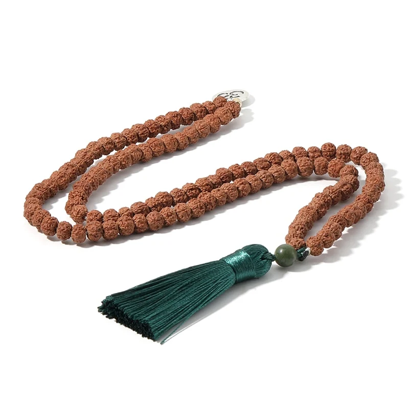 Collier Mala perles Rudraksha