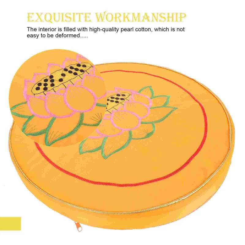 Coussin de Méditation et de Siège Brodé pour Yoga