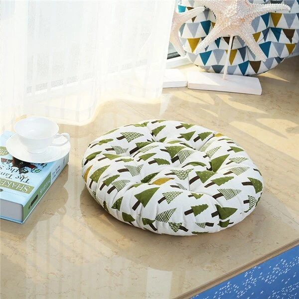 Coussins de Siège Futon Ronds Zabuton pour Tatami - Coussin de Méditation Yoga pour Fenêtre Baie et Patio Swing