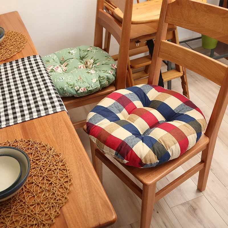 Coussins de Siège Futon Ronds Zabuton pour Tatami - Coussin de Méditation Yoga pour Fenêtre Baie et Patio Swing