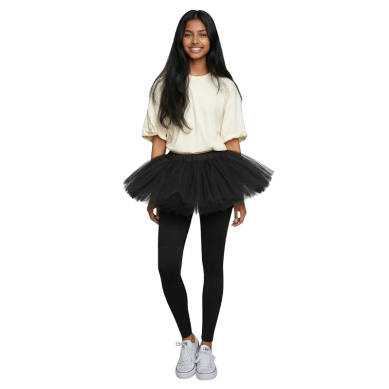 Black Footless Tights for Kids