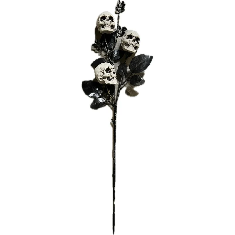 Black Branch with Skulls, 25 Inches, 1 Count