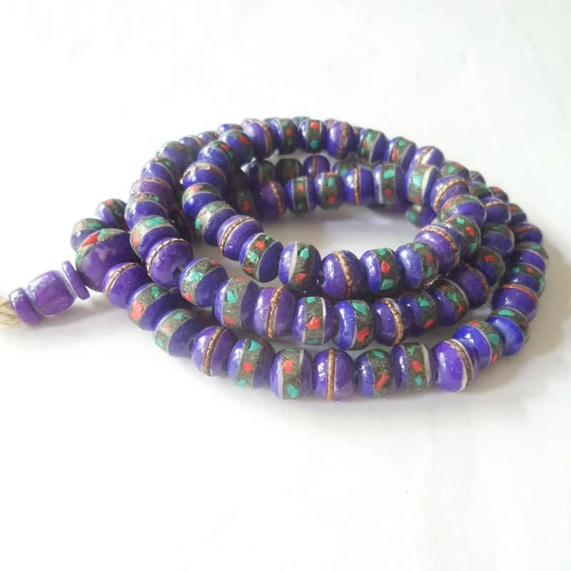 Mala tibétain en os de Yak