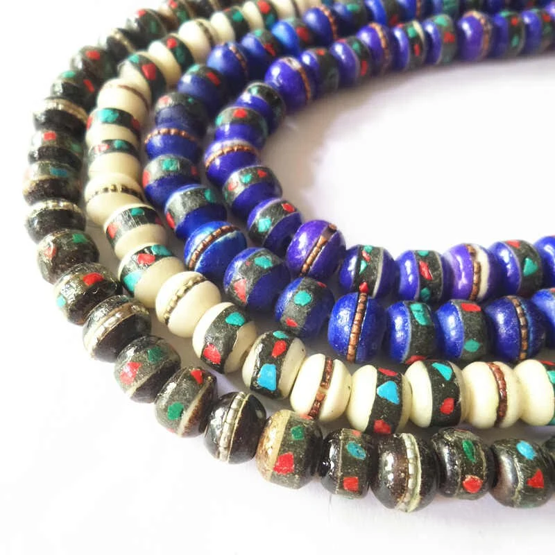 Mala tibétain en os de Yak