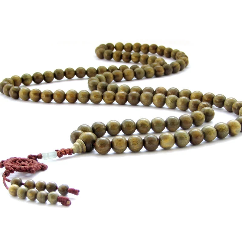 Collier de méditation de perles en bois de santal