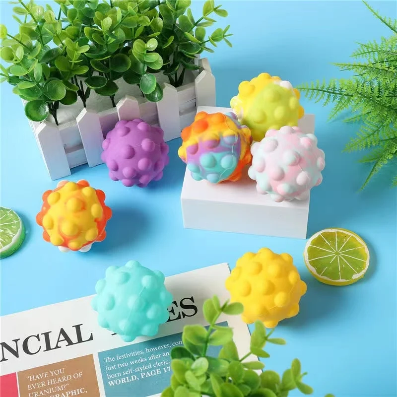 Balle anti stress 3D en silicone pop it