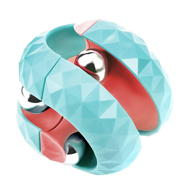 Jouet anti stress rotatif avec billes trackball magnétique
