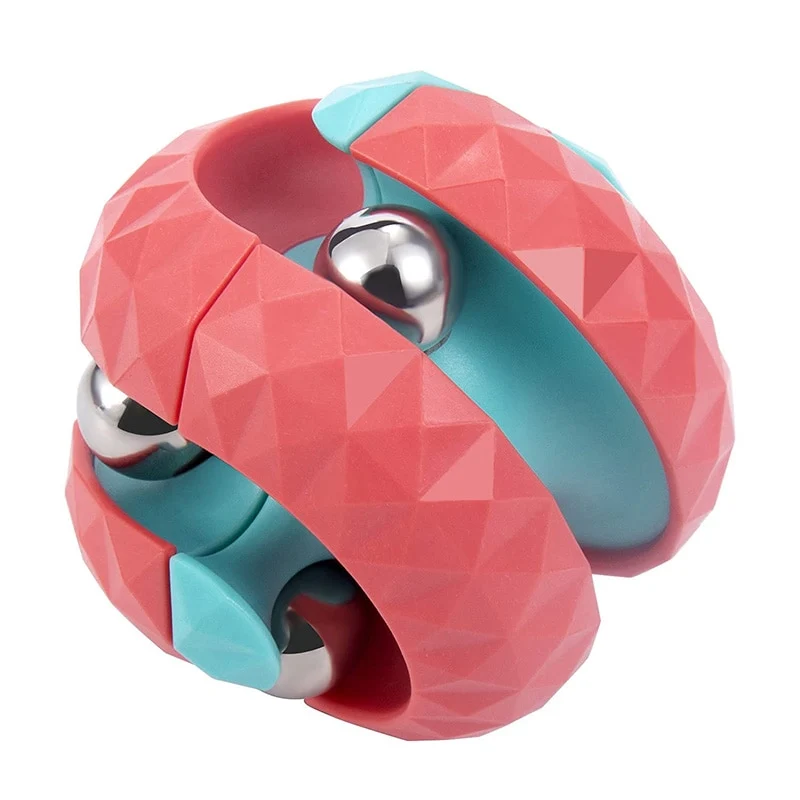 Jouet anti stress rotatif avec billes trackball magnétique