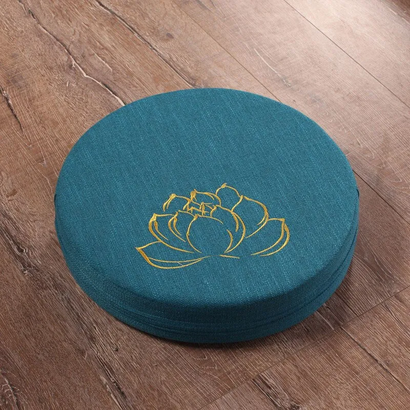 Coussin de méditation Yoga avec fleur de lotus