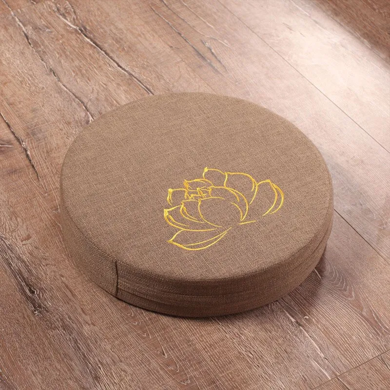 Coussin de méditation Yoga avec fleur de lotus