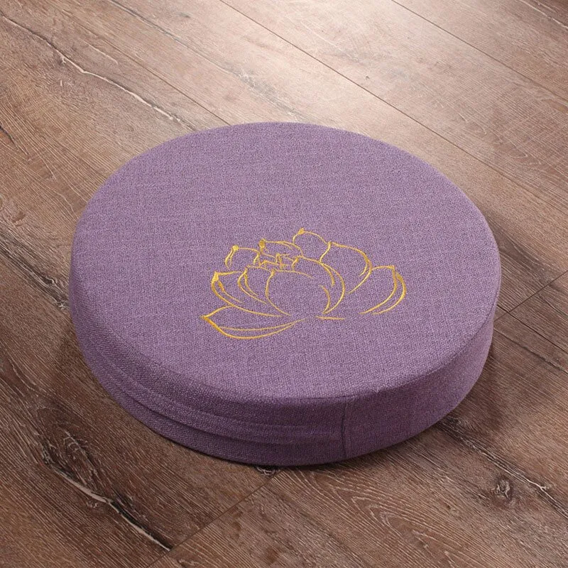 Coussin de méditation Yoga avec fleur de lotus