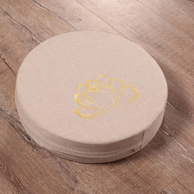 Coussin de méditation Yoga avec fleur de lotus
