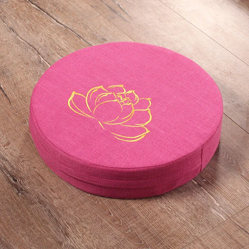 Coussin de méditation Yoga avec fleur de lotus
