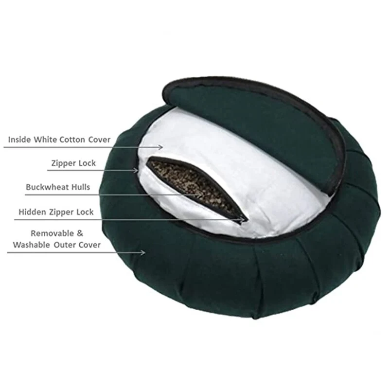 Coussin de Méditation Zafu en Sarrasin pour Yoga