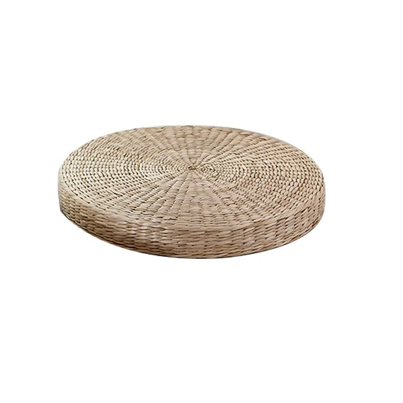 Coussin de Méditation Tatami en Paille Tissée à la Main