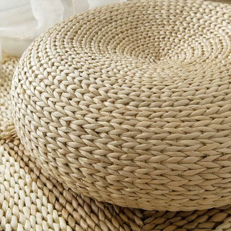 Coussin de Méditation en Paille Naturelle