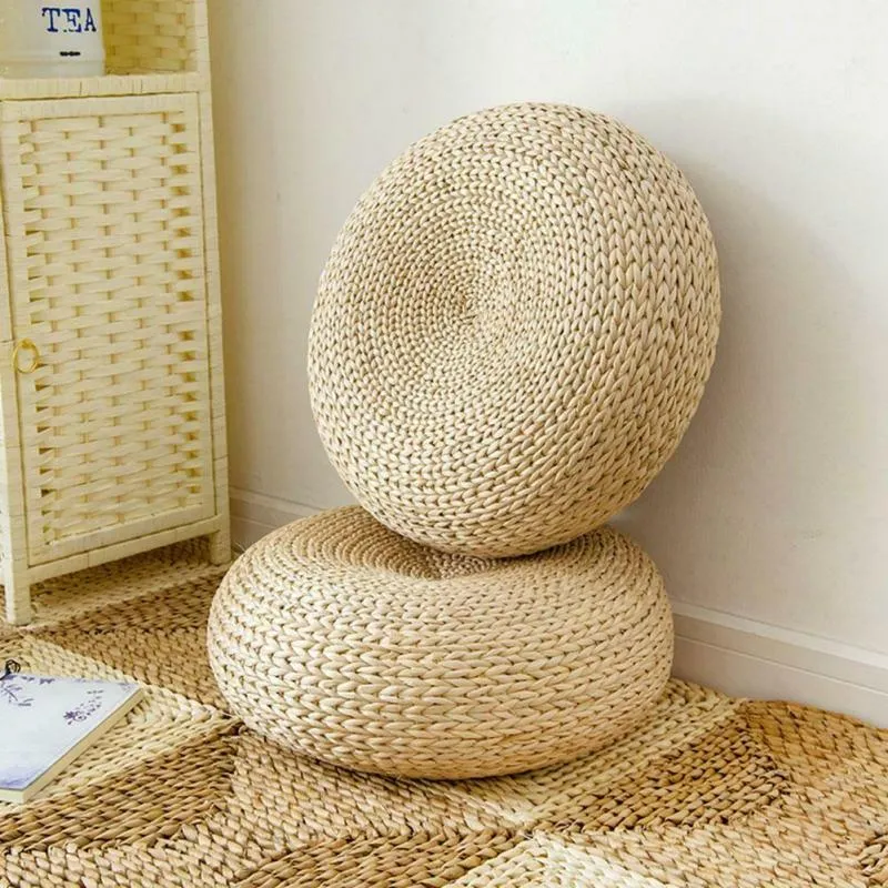 Coussin de Méditation en Paille Naturelle