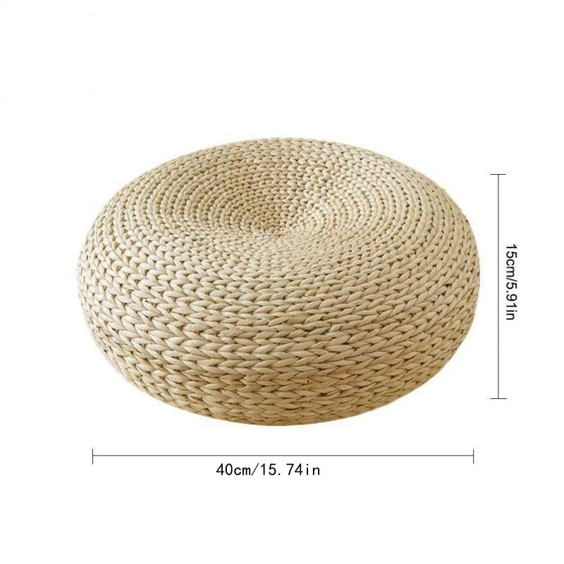 Coussin de Méditation en Paille Naturelle