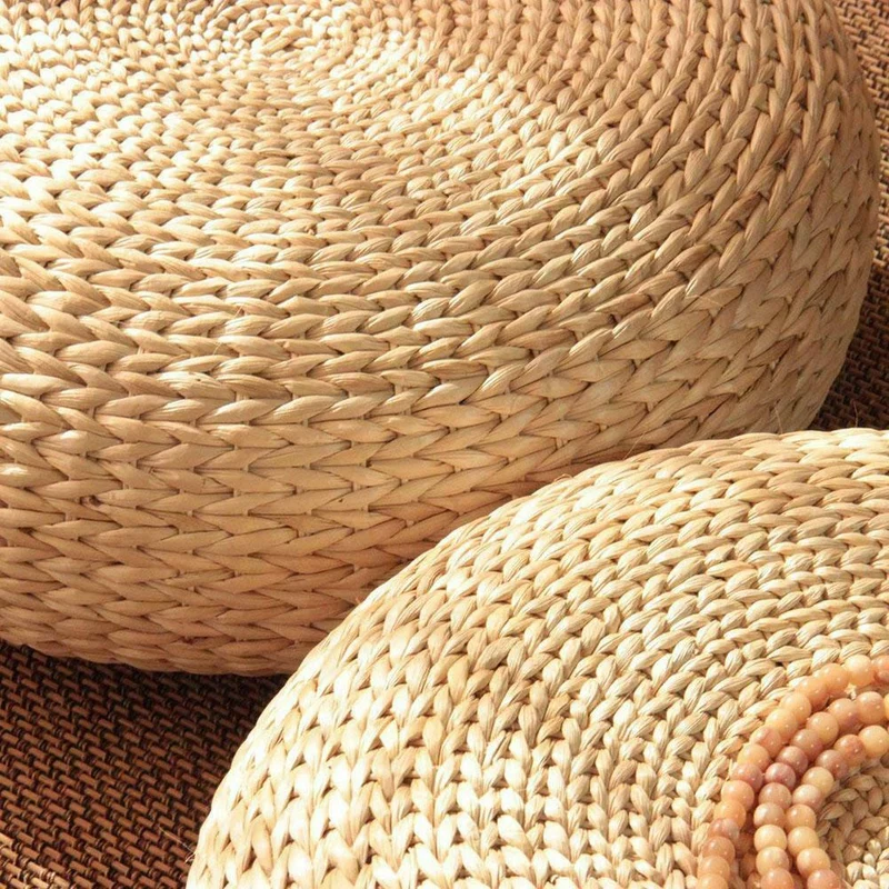 Coussin de Méditation confortable en Paille Naturelle :