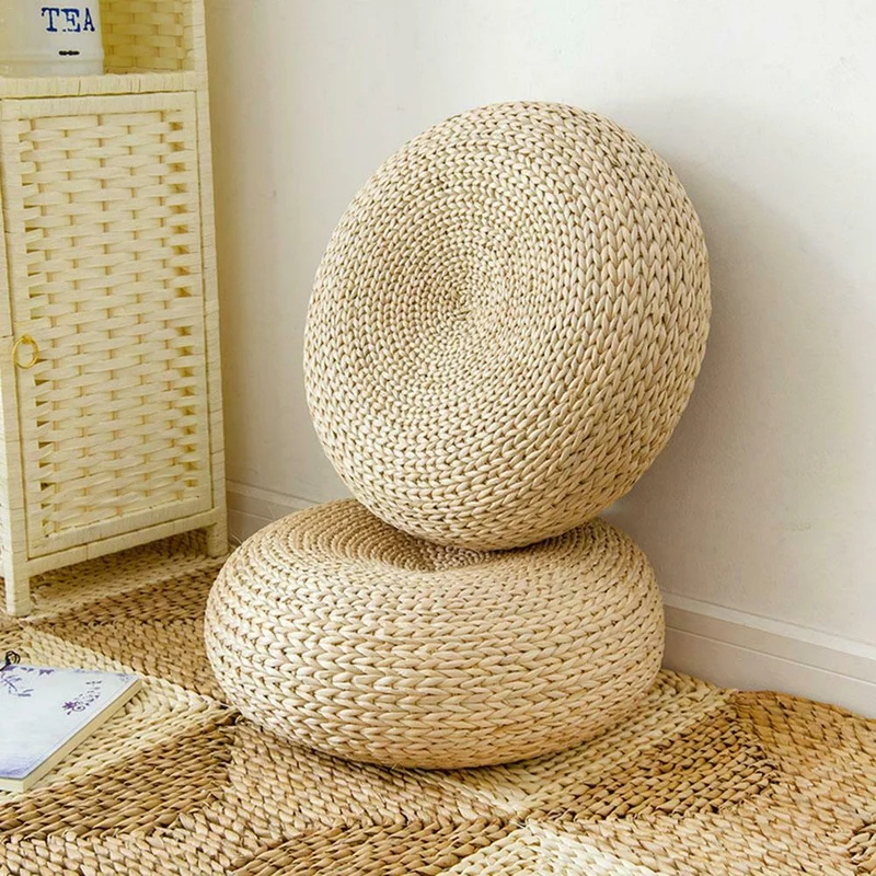 Coussin de Méditation confortable en Paille Naturelle :