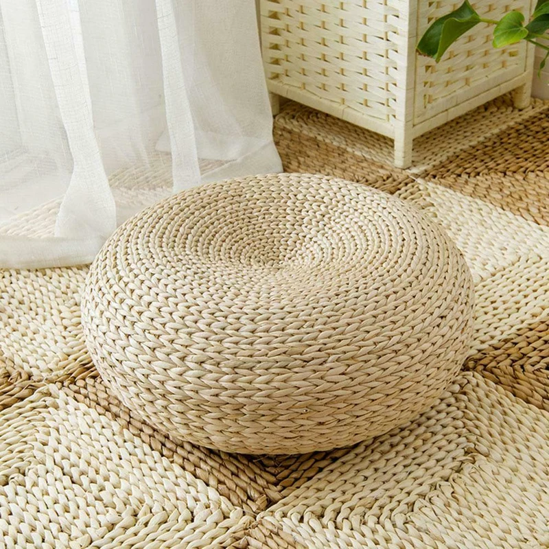 Coussin de Méditation confortable en Paille Naturelle :