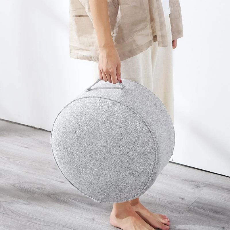 Coussin de Médiation et Siège Rond en Lin