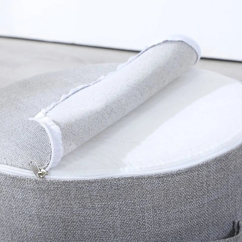 Coussin de Médiation et Siège Rond en Lin
