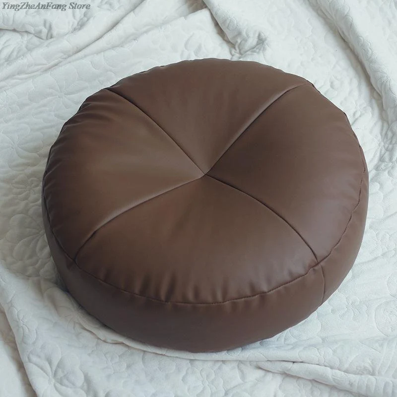 Coussin de Méditation Tatami de Style Japonais en Cuir PU