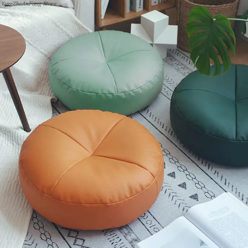 Coussin de Méditation Tatami de Style Japonais en Cuir PU