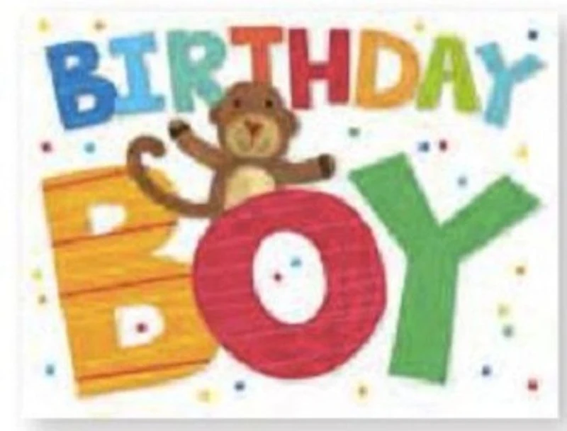 CARD SMALL: ENCLOSURE CARD BIRTHDAY BOY