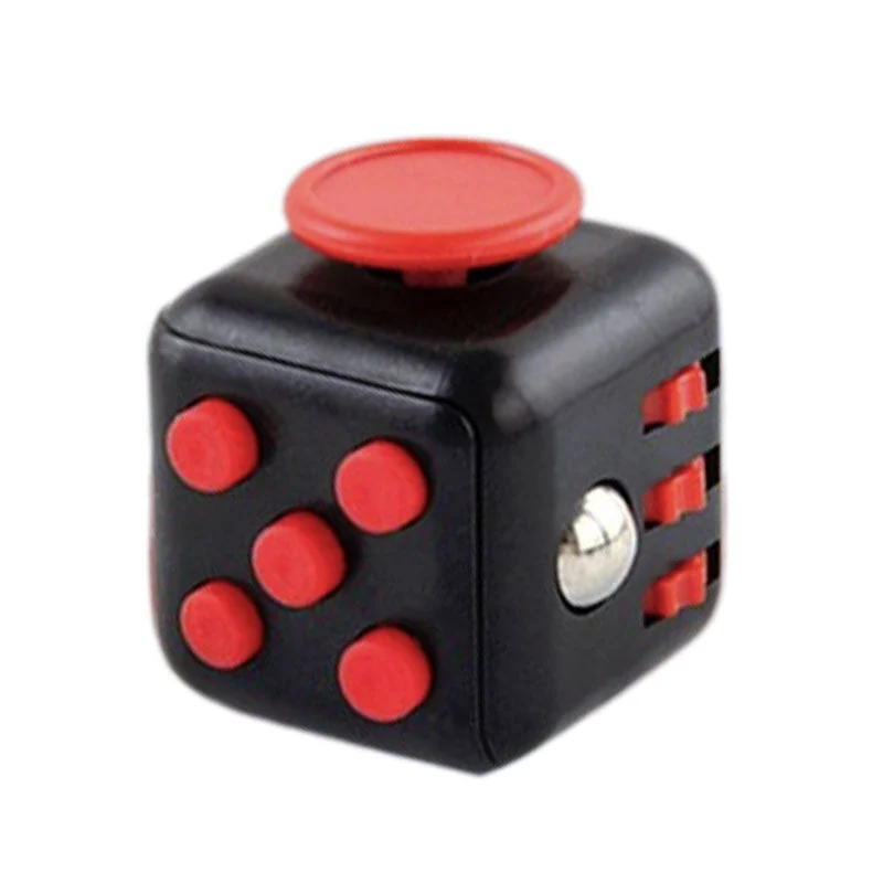 Cube anti-stress violet magnétique avec multiboutons