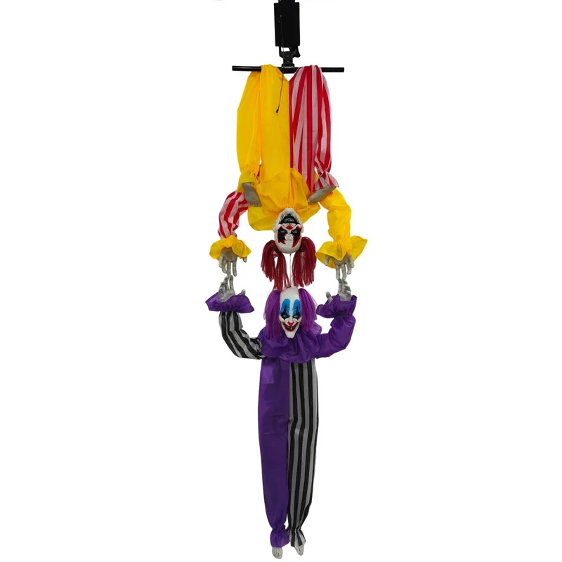 Animated Swinging Acrobatic Clowns, 51 Inches, 1 Count