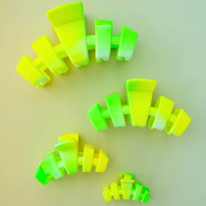 TELETIES Classic Large Claw Hair Clip Glow For It Neon