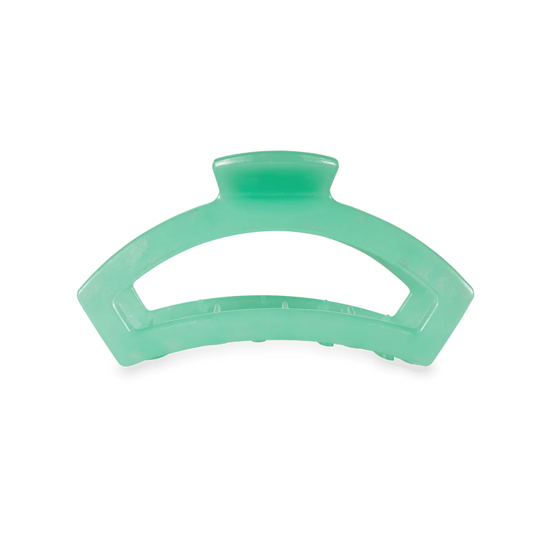 TELETIES Open Spring Splash Small Claw Hair Clip Green