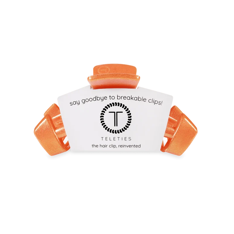 TELETIES Classic Showbiz Small Claw Clip Orange