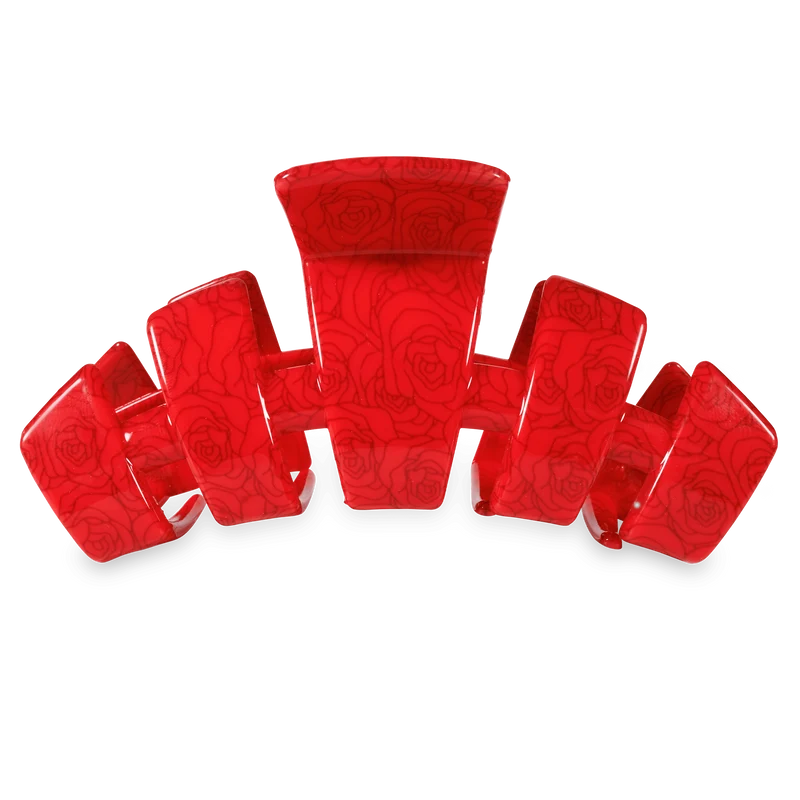 TELETIES Classic Derby Roses Large Claw Clip