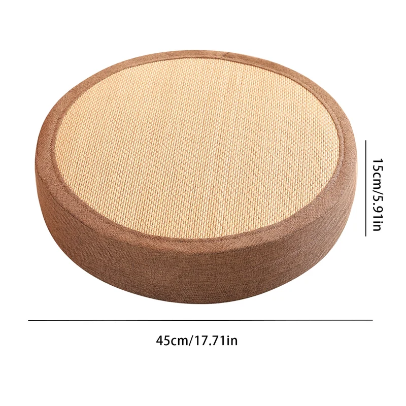 Coussin de Sol en Paille Naturelle de Style Japonais