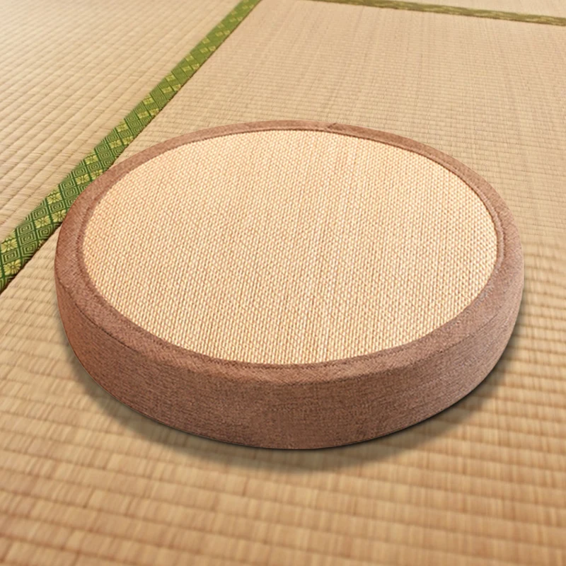 Coussin de Sol en Paille Naturelle de Style Japonais