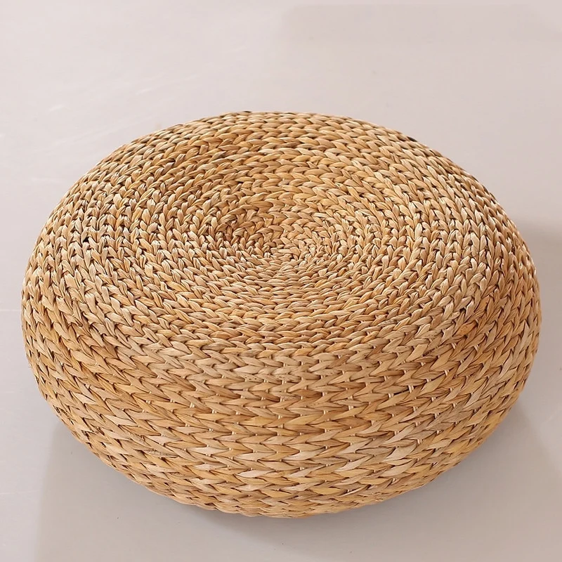 Coussin de Méditation Tatami en Paille Naturelle de Style Japonais