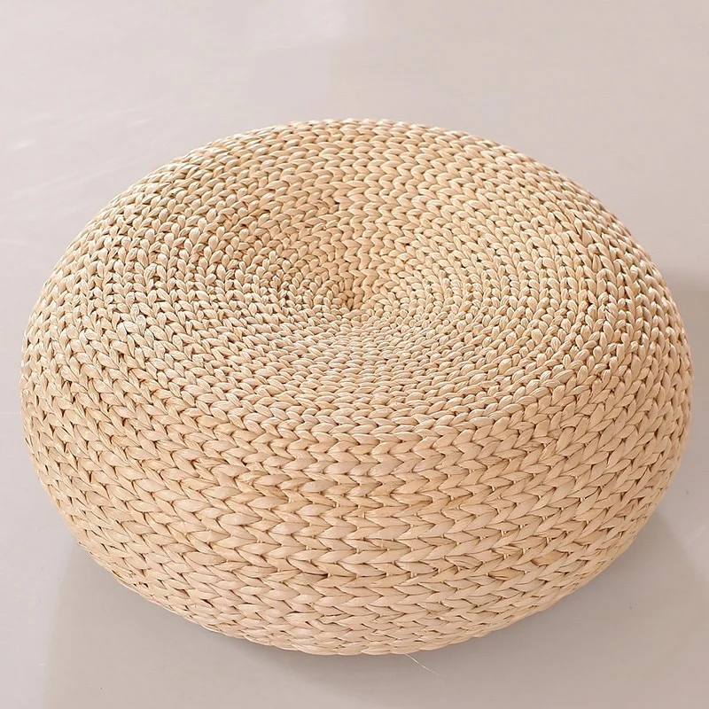 Coussin de Méditation Tatami en Paille Naturelle de Style Japonais